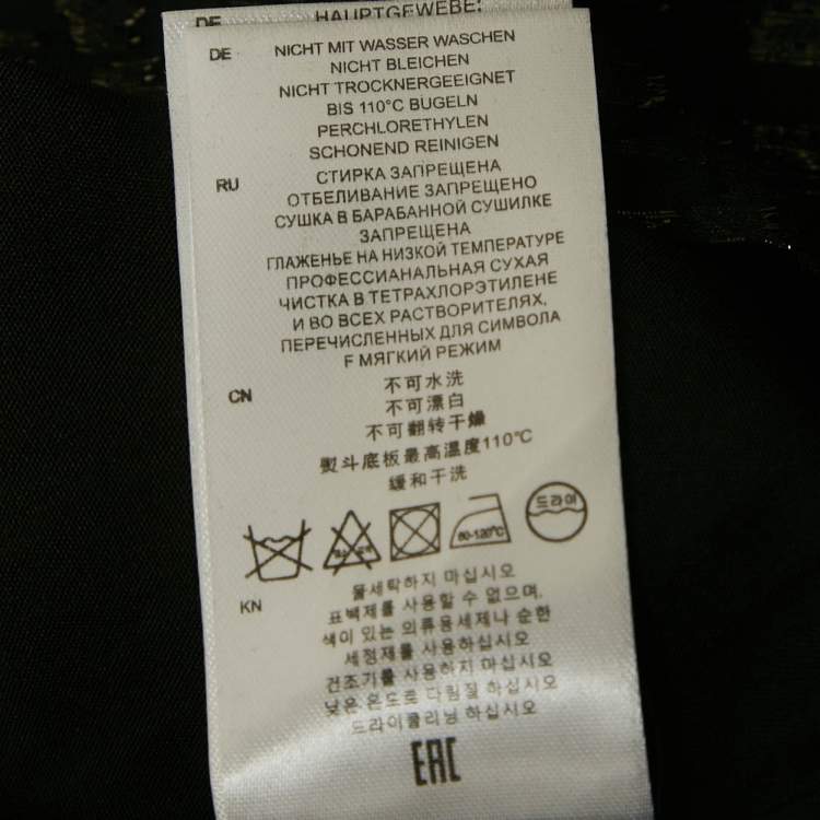 Pre Owned IRO Black Lurex Silk Mini Skirt M