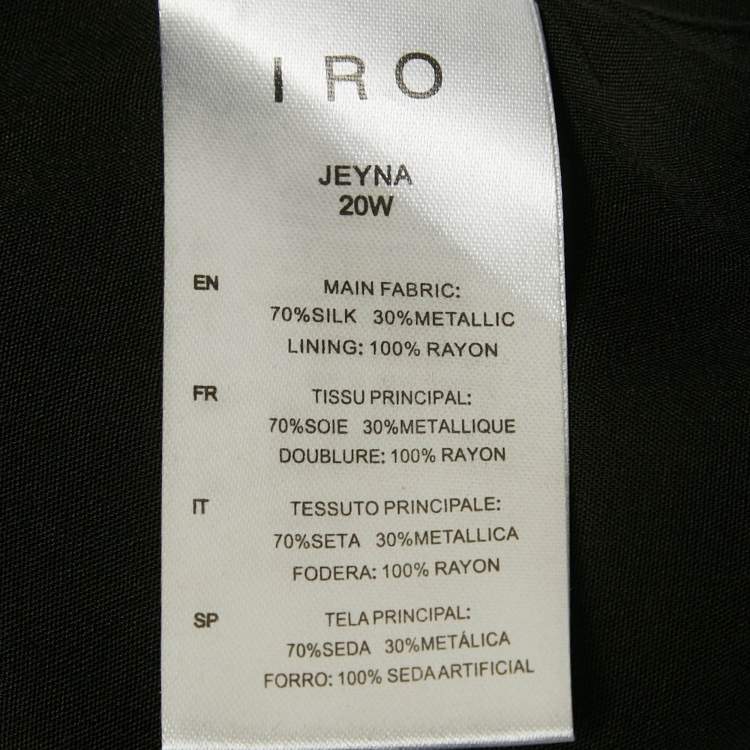 Pre Owned IRO Black Lurex Silk Mini Skirt M