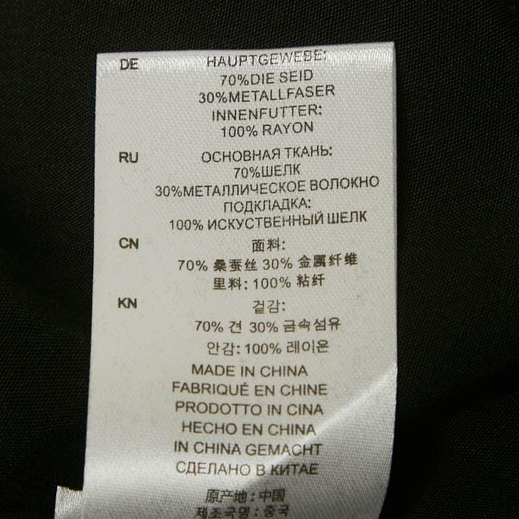Pre Owned IRO Black Lurex Silk Mini Skirt M