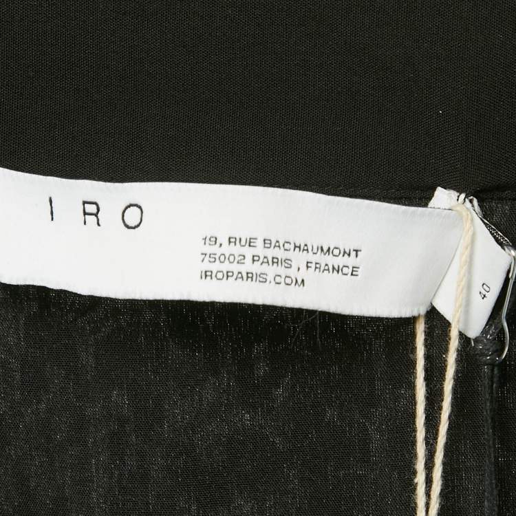 Pre Owned IRO Black Lurex Silk Mini Skirt M