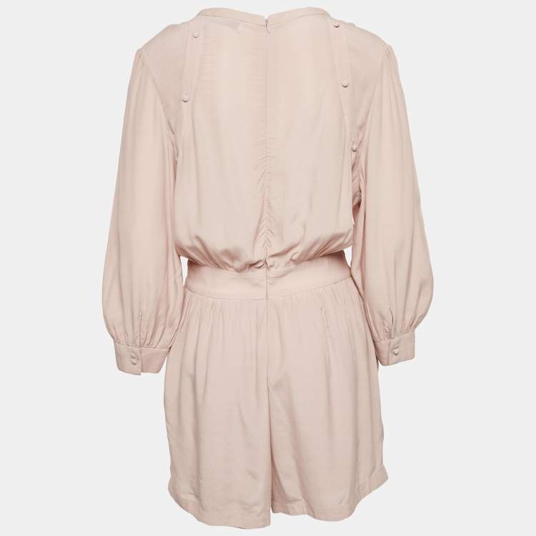 Pre Owned IRO Pink Crepe Nuance Jumpsuit M