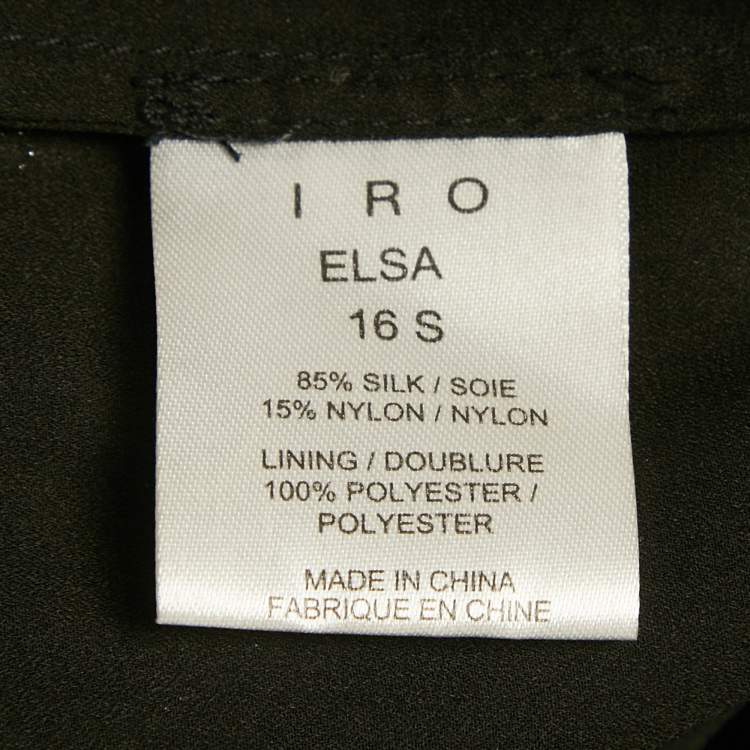 Pre Owned IRO Multicolor Printed Fil Coupe Silk Lurex Top S