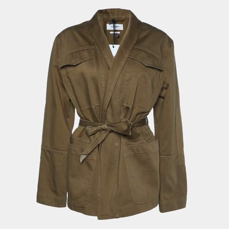 Pre Owned Isabel Marant Etoile Khaki Brown Cotton Satki Jacket S