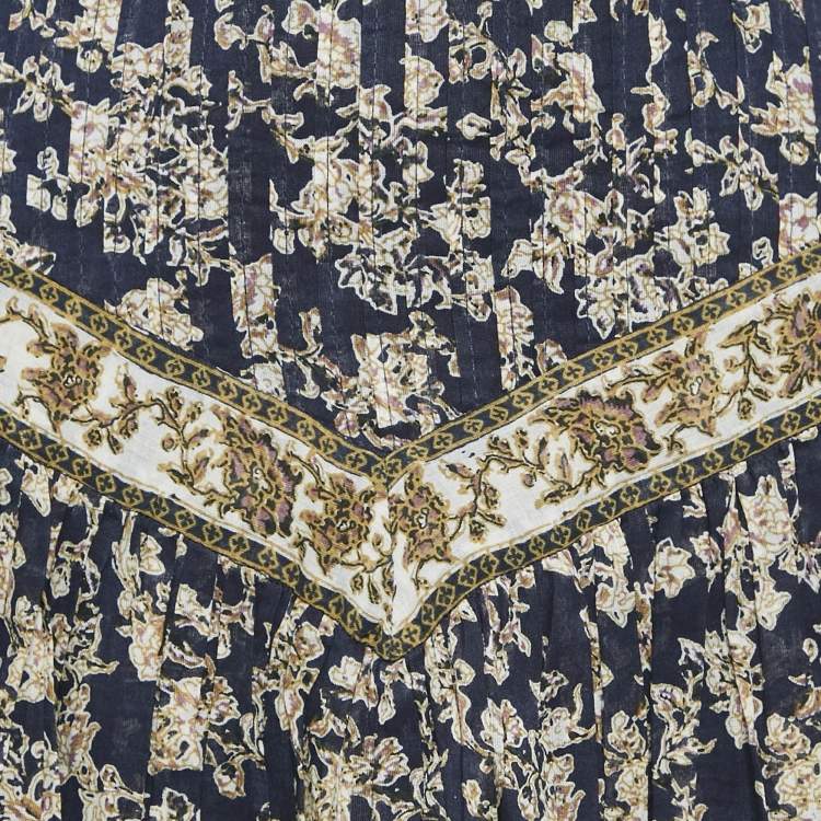 Pre Owned Isabel Marant Etoile Blue Floral Print Cotton Vega Mini Skirt M