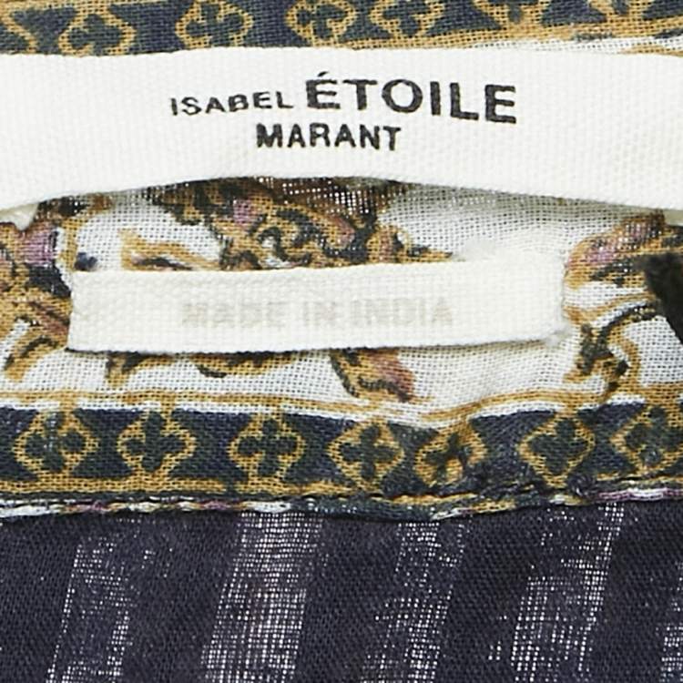 Pre Owned Isabel Marant Etoile Blue Floral Print Cotton Vega Mini Skirt M