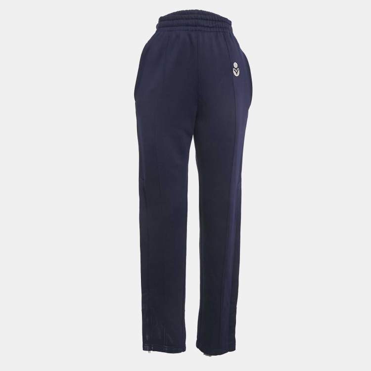 Pre Owned Isabel Marant Etoile Navy Blue Cotton Stretch Inayaki Trousers XS