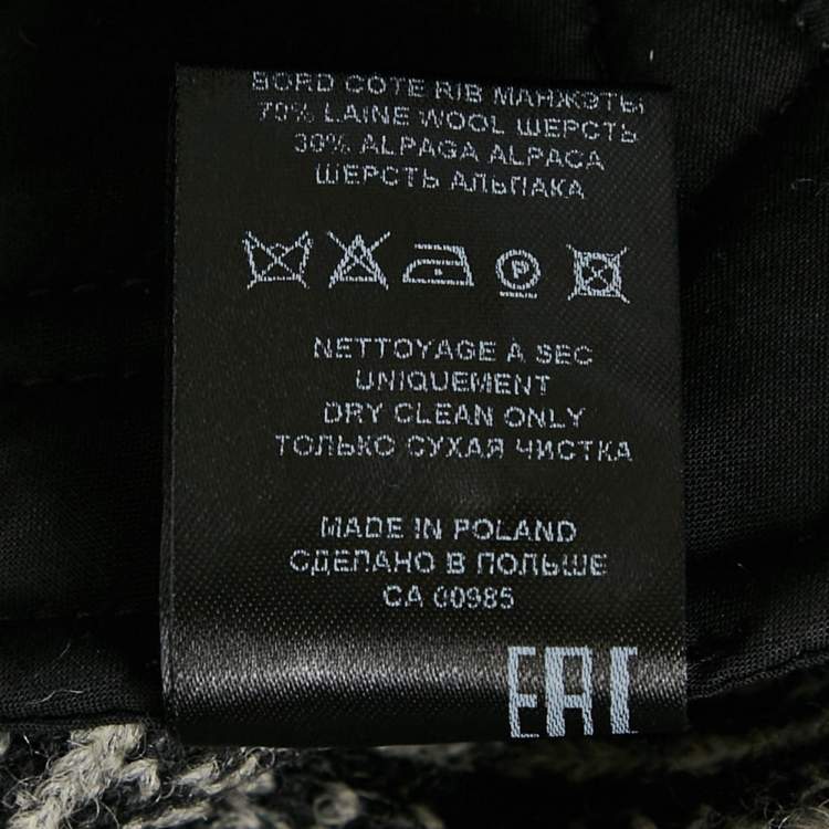 Pre Owned Isabel Marant Etoile Grey Checks Wool Cape XS 