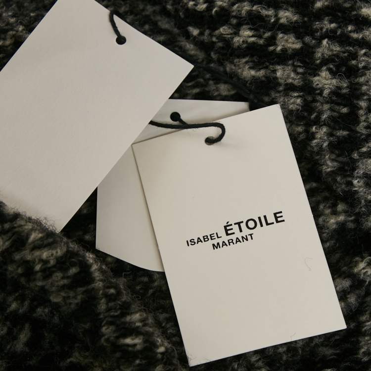 Pre Owned Isabel Marant Etoile Grey Checks Wool Cape XS 