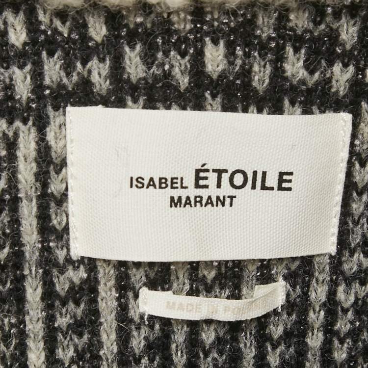 Pre Owned Isabel Marant Etoile Grey Checks Wool Cape XS 