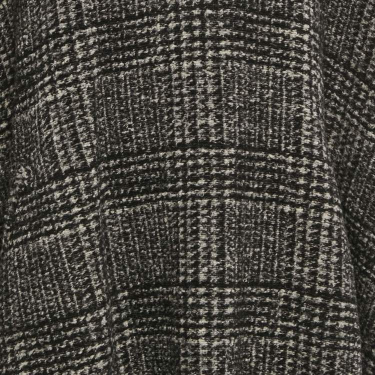 Pre Owned Isabel Marant Etoile Grey Checks Wool Cape XS 