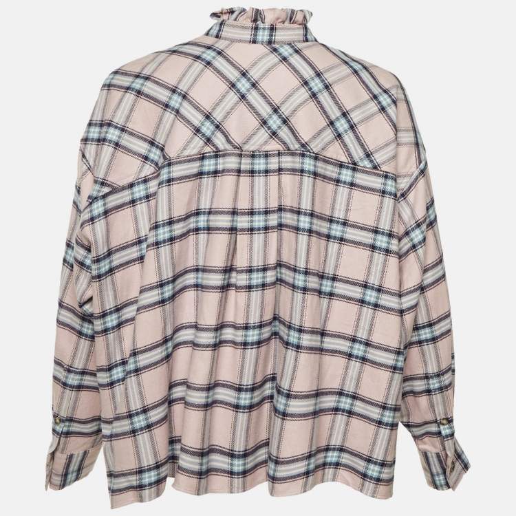 Pre Owned Isabel Marant Etoile Pink Checked Cotton Ilaria Shirt S