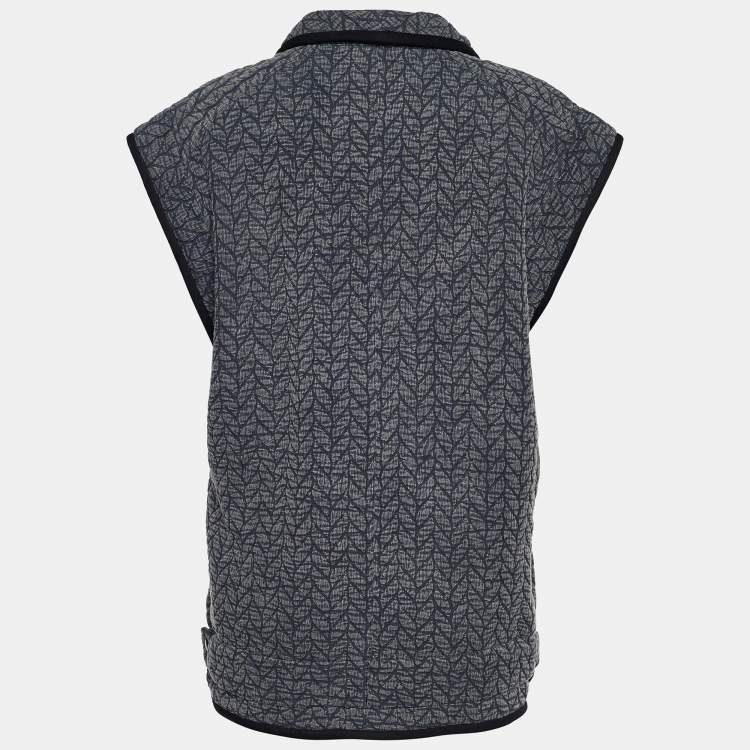 Pre Owned Isabel Marant Etoile Grey/Black Cotton Button Front Jacket M