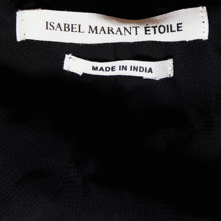 Pre Owned Isabel Marant Etoile Black Chiffon Wrap Long Skirt S