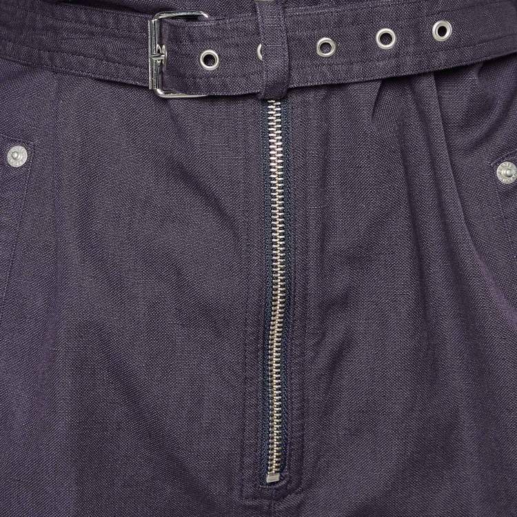 Pre Owned Isabel Marant Etoile Dark Blue Cotton Linen Parana Shorts S