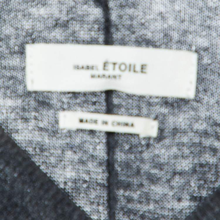 Pre Owned Isabel Marant Etoile Grey Wool Blend Draped Mini Dress XS