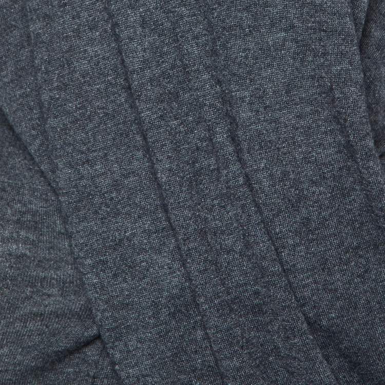 Pre Owned Isabel Marant Etoile Grey Wool Blend Draped Mini Dress XS