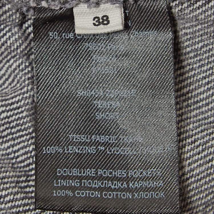 Pre Owned Isabel Marant Etoile Grey Washed Denim Teresa Shorts M