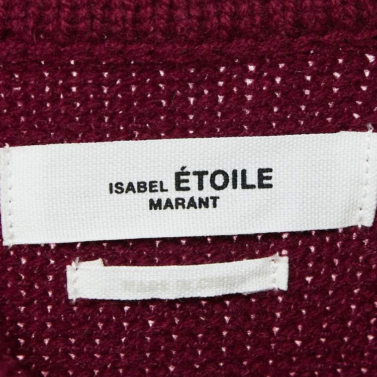 Pre Owned Isabel Marant Etoile Avril Fair-Isle Knit Oversized Sweater S