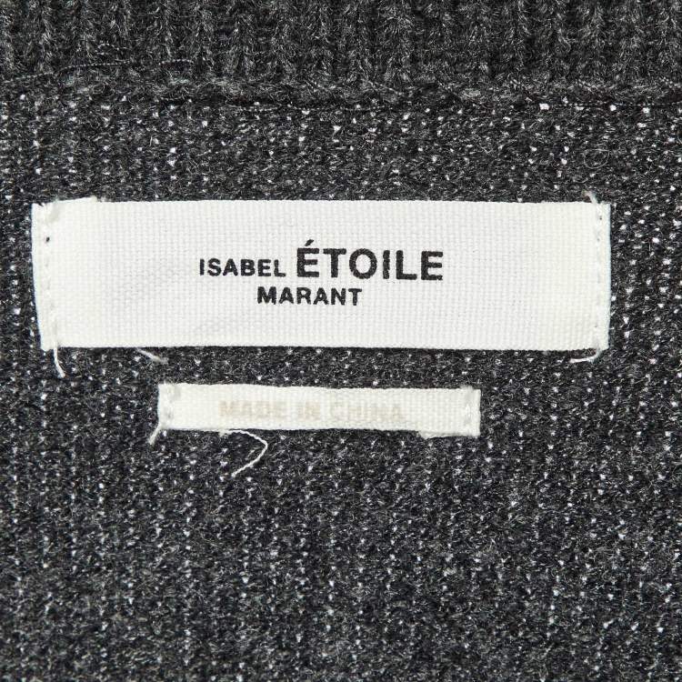 Pre Owned Isabel Marant Etoile Charcoal Black Knit Jumper M