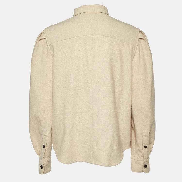 Pre Owned Isabel Marant Etoile Beige Wool Blend Shirt L
