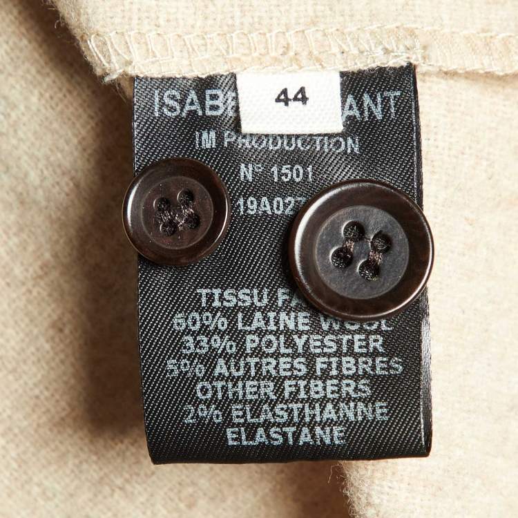 Pre Owned Isabel Marant Etoile Beige Wool Blend Shirt L