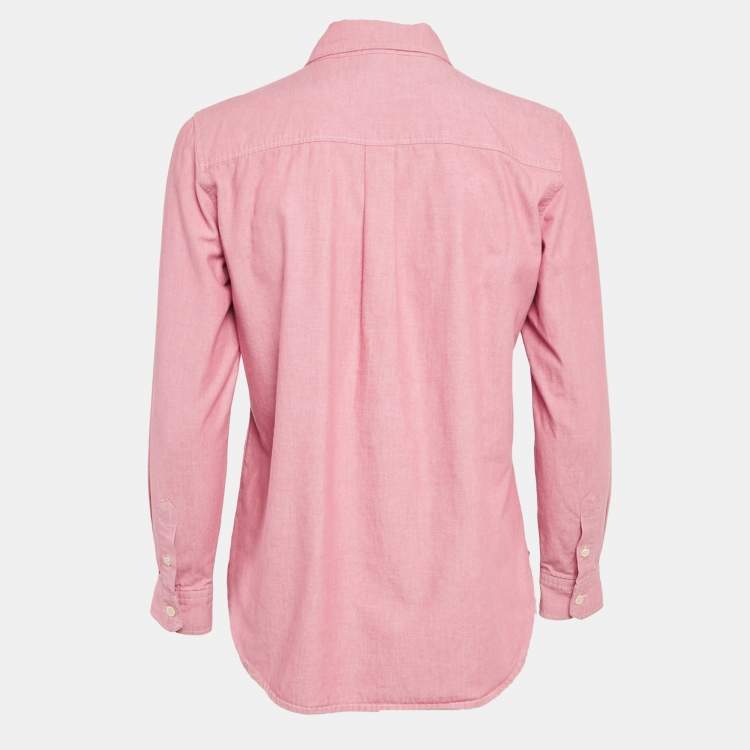 Pre Owned Isabel Marant Etoile Pink Cotton Long Sleeve Shirt S
