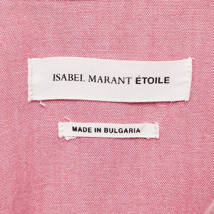 Pre Owned Isabel Marant Etoile Pink Cotton Long Sleeve Shirt S
