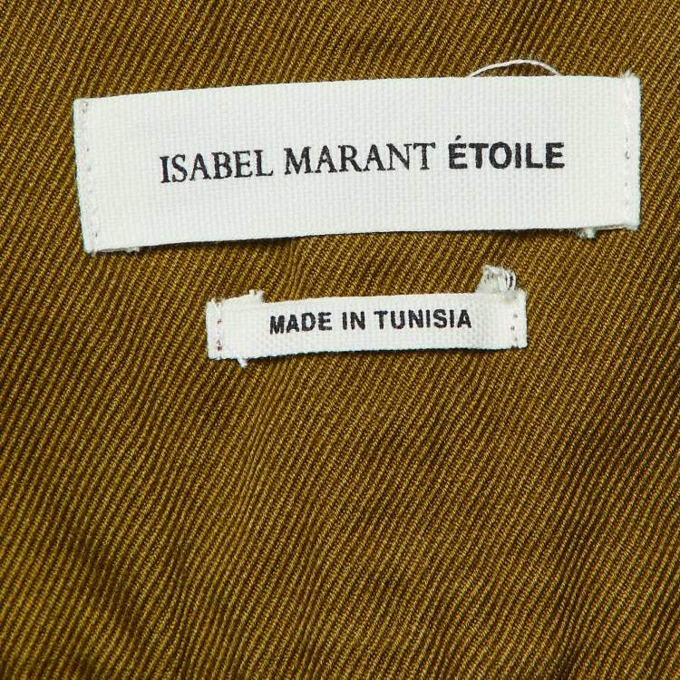 Pre Owned Isabel Marant Etoile Green Cotton Tapered Trousers XL  