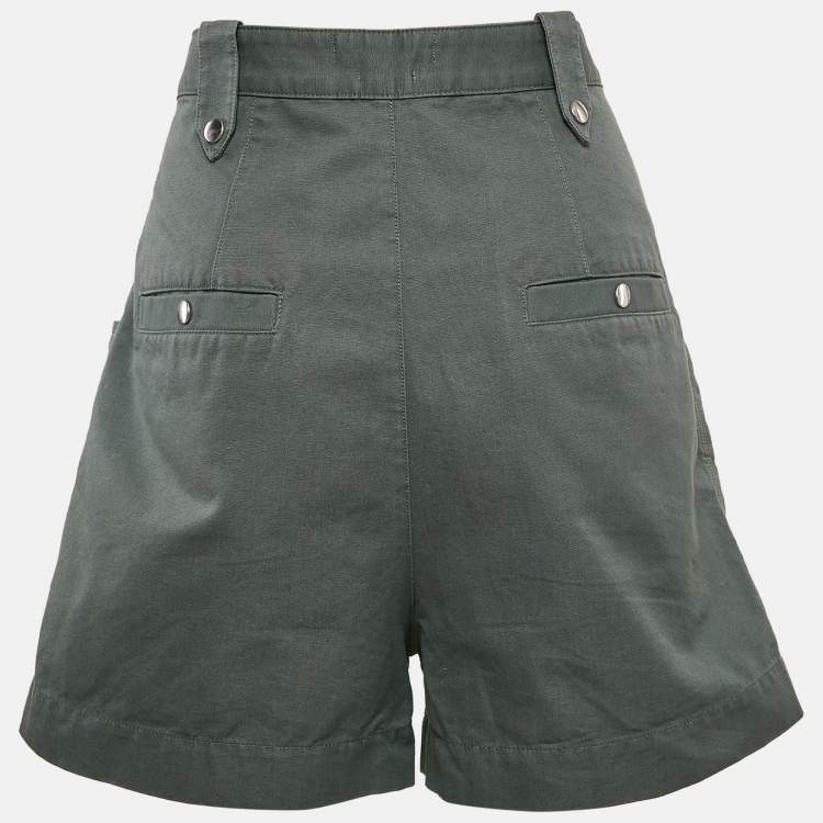 Pre Owned Isabel Marant Etoile Green Cotton Shorts L