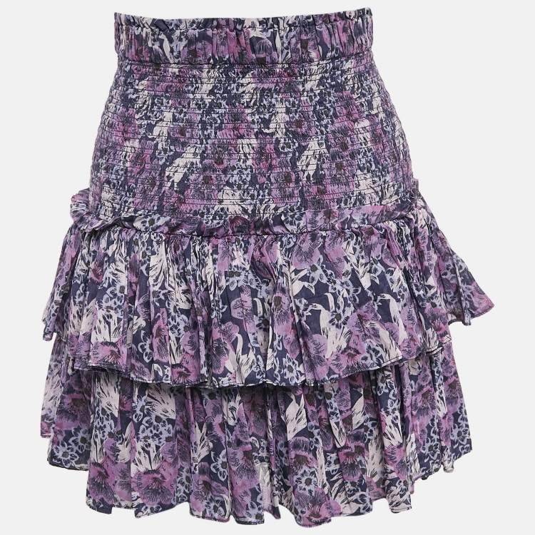 Isabel Marant Etoile Purple Floral Print Cotton Naomi