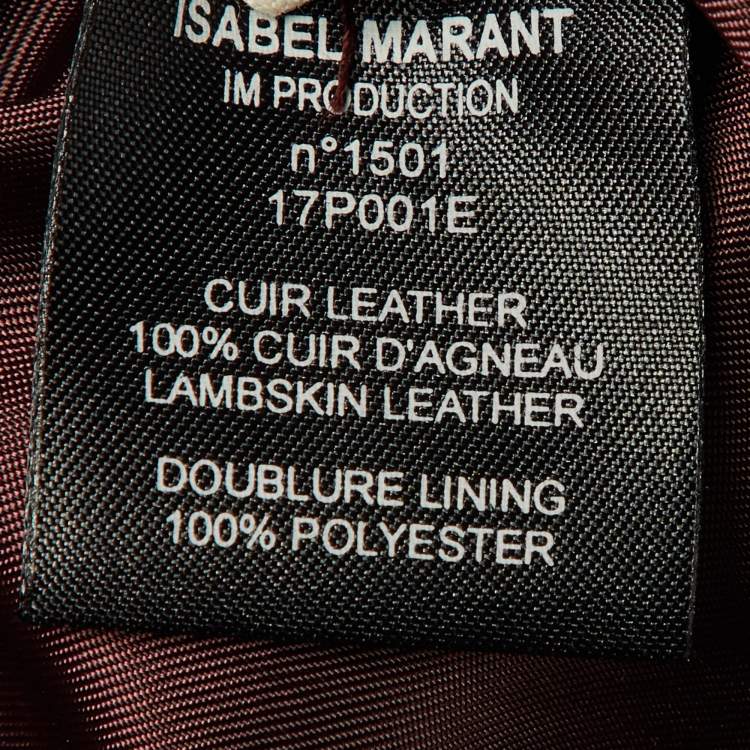 Pre Owned Isabel Marant Etoile White Leather Zip-Up Jacket XS