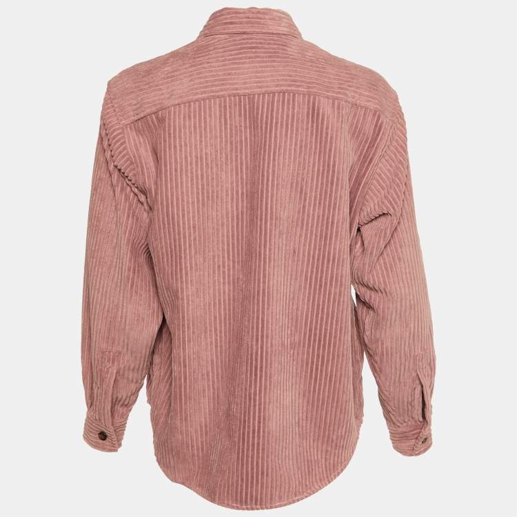Pre Owned Isabel Marant Étoile Pink Corduroy Oversized Dexo Shirt S