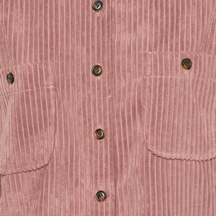Pre Owned Isabel Marant Étoile Pink Corduroy Oversized Dexo Shirt S