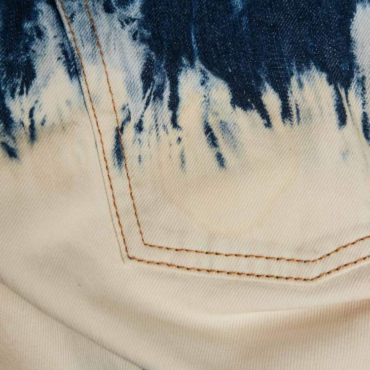 Pre Owned Isabel Marant Etoile Blue Tie-Dye Denim Skirt S