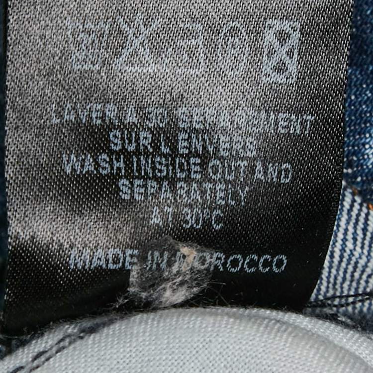 Pre Owned Isabel Marant Etoile Blue Tie-Dye Denim Skirt S