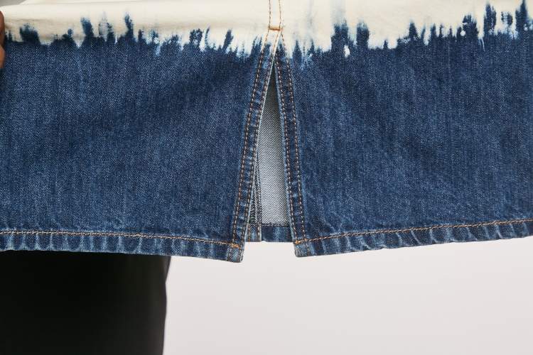 Pre Owned Isabel Marant Etoile Blue Tie-Dye Denim Skirt S