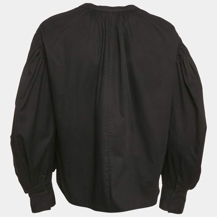 Pre Owned Isabel Marant Etoile Black Gabardine Oversized Blouse M