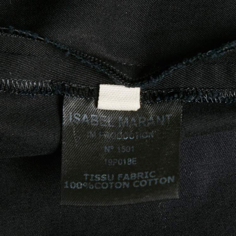 Pre Owned Isabel Marant Etoile Black Gabardine Oversized Blouse M