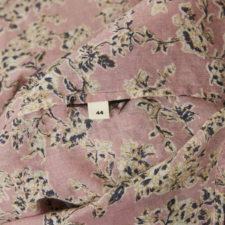 Pre Owned Isabel Marant Etoile Purple Floral Print Cotton Loose Fit Shirt M