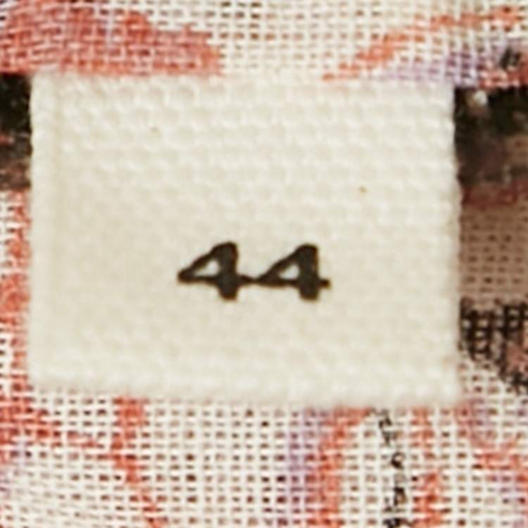 Pre Owned Isabel Marant Etoile Pink Printed Cotton Pleated Midi Dress L