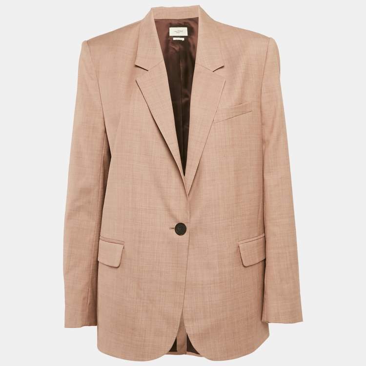 Pre Owned Isabel Marant Etoile Pink Wool Single Breasted Blazer M
