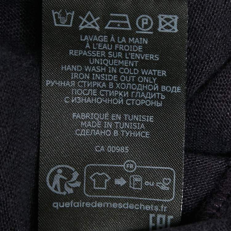 Pre Owned Isabel Marant Etoile Purple Logo Print Linen Knit Zewel T-Shirt M