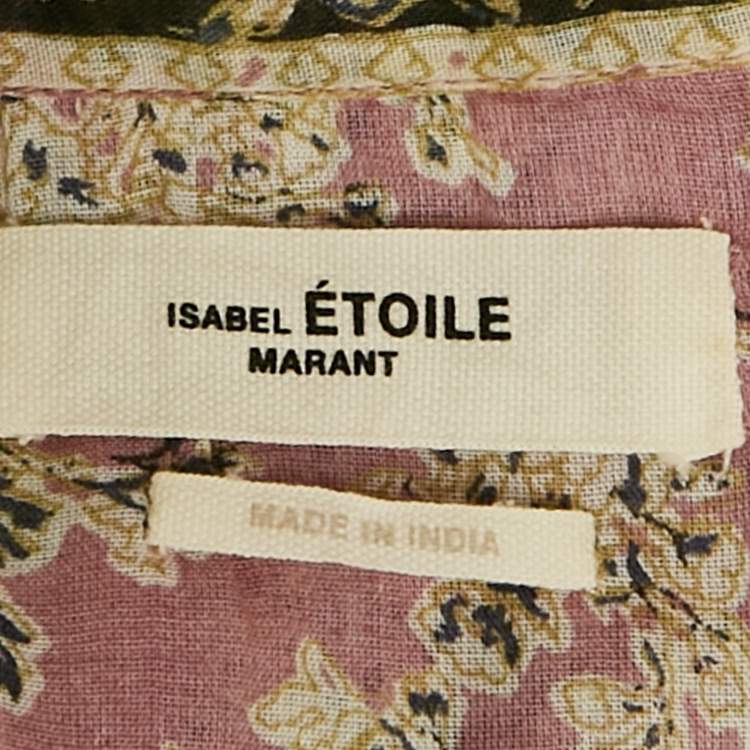 Pre Owned Isabel Marant Etoile Lilac Floral Print Cotton Voile Blouse S