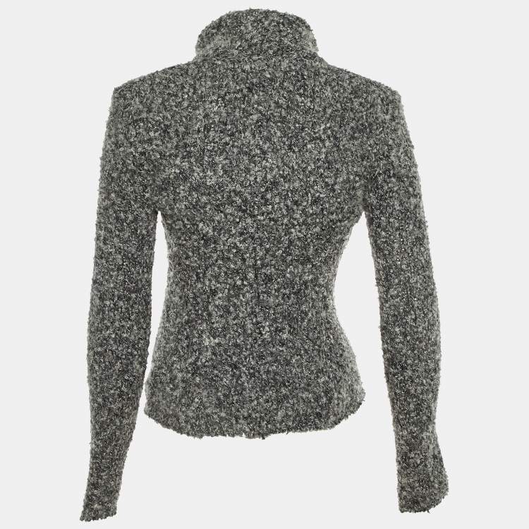 Pre Owned Isabel Marant Etoile Grey Knit Zip Front Jacket S