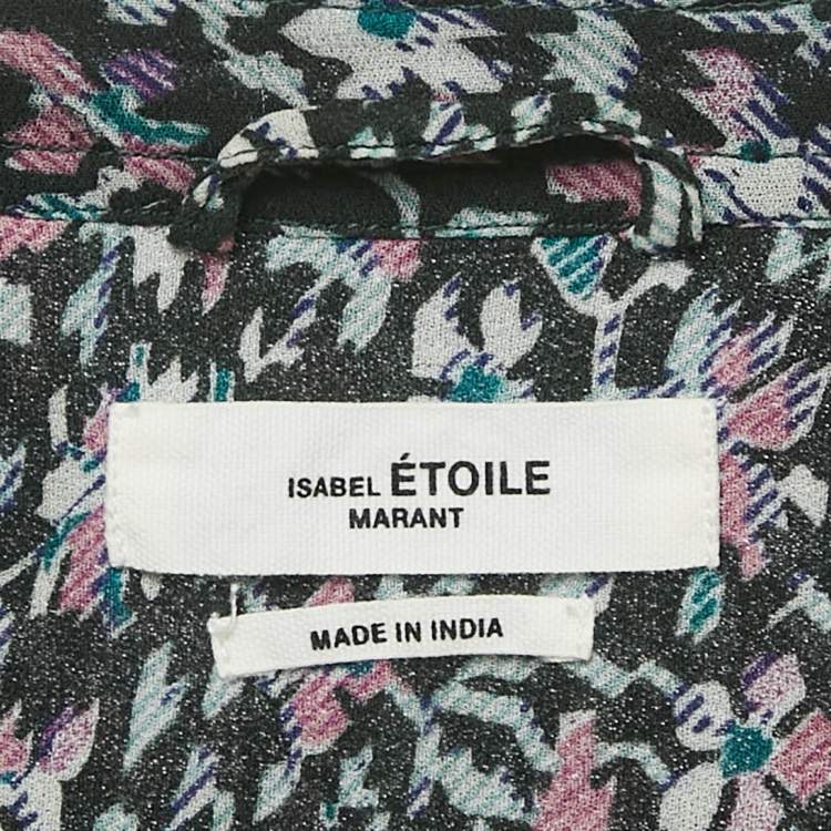 Pre Owned Isabel Marant Étoile Green Printed Crepe Midi Dress