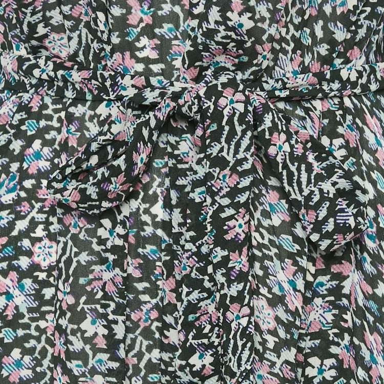 Pre Owned Isabel Marant Étoile Green Printed Crepe Midi Dress