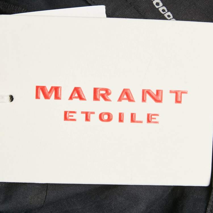 Pre Owned Isabel Marant Etoile Black Printed Cotton Galaor Top XL