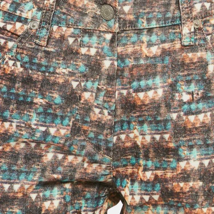 Pre Owned Isabel Marant Etoile Multicolor Printed Corduroy Perry Pants M
