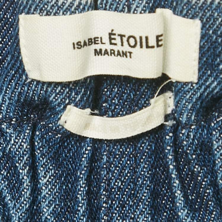 Pre Owned Isabel Marant Etoile Blue Denim Elasticated Waist Shorts S