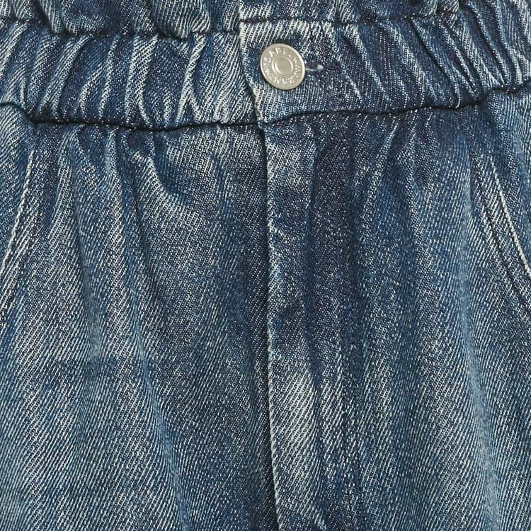 Pre Owned Isabel Marant Etoile Blue Denim Elasticated Waist Shorts S